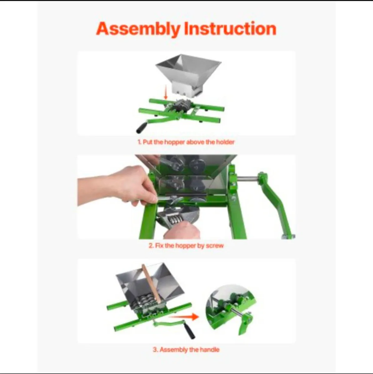 1.8 Gal/7L Fruit and Apple Crusher, Large Manual G - Image 2
