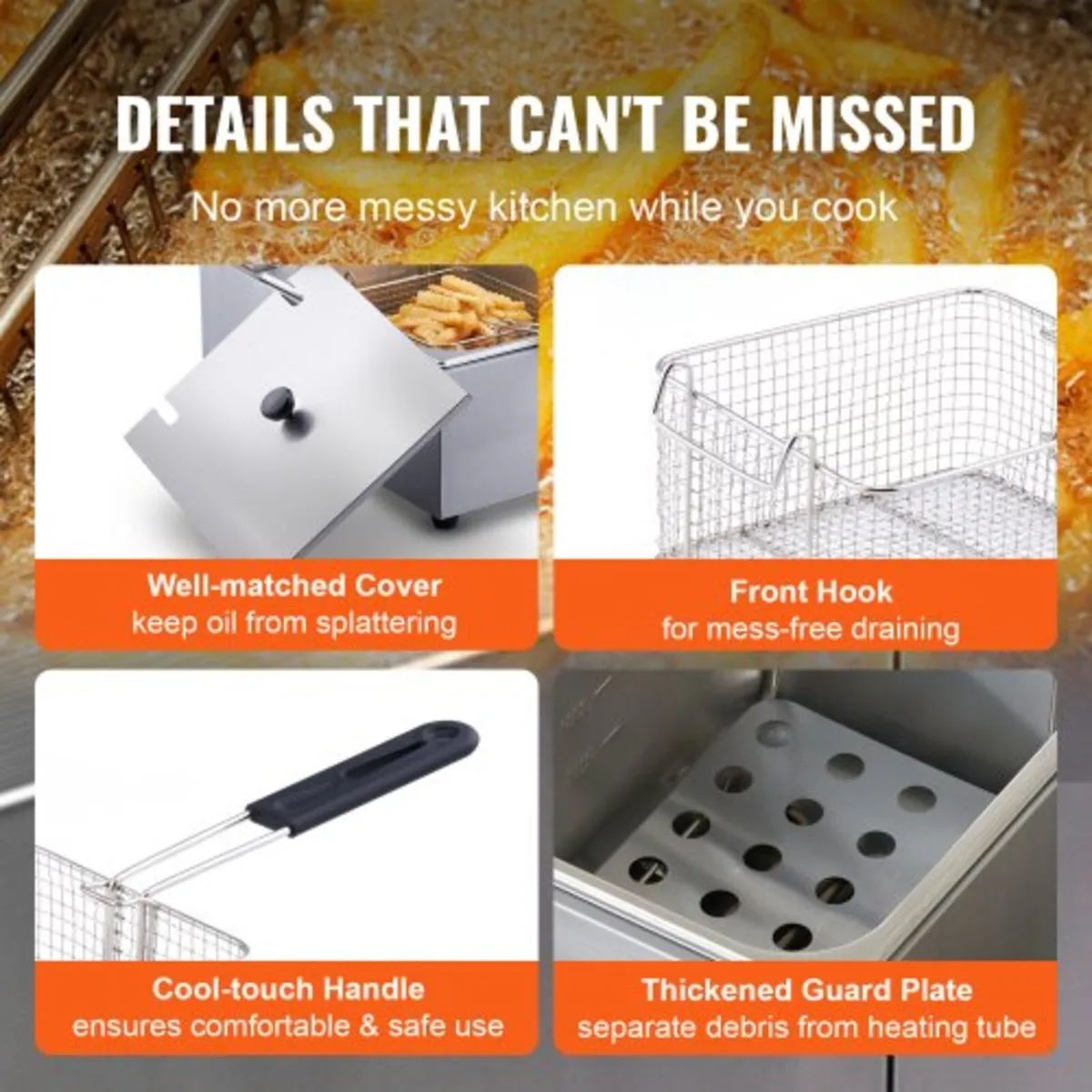 Commercial Electric Deep Fryer, 24L Large Capacity - Image 4