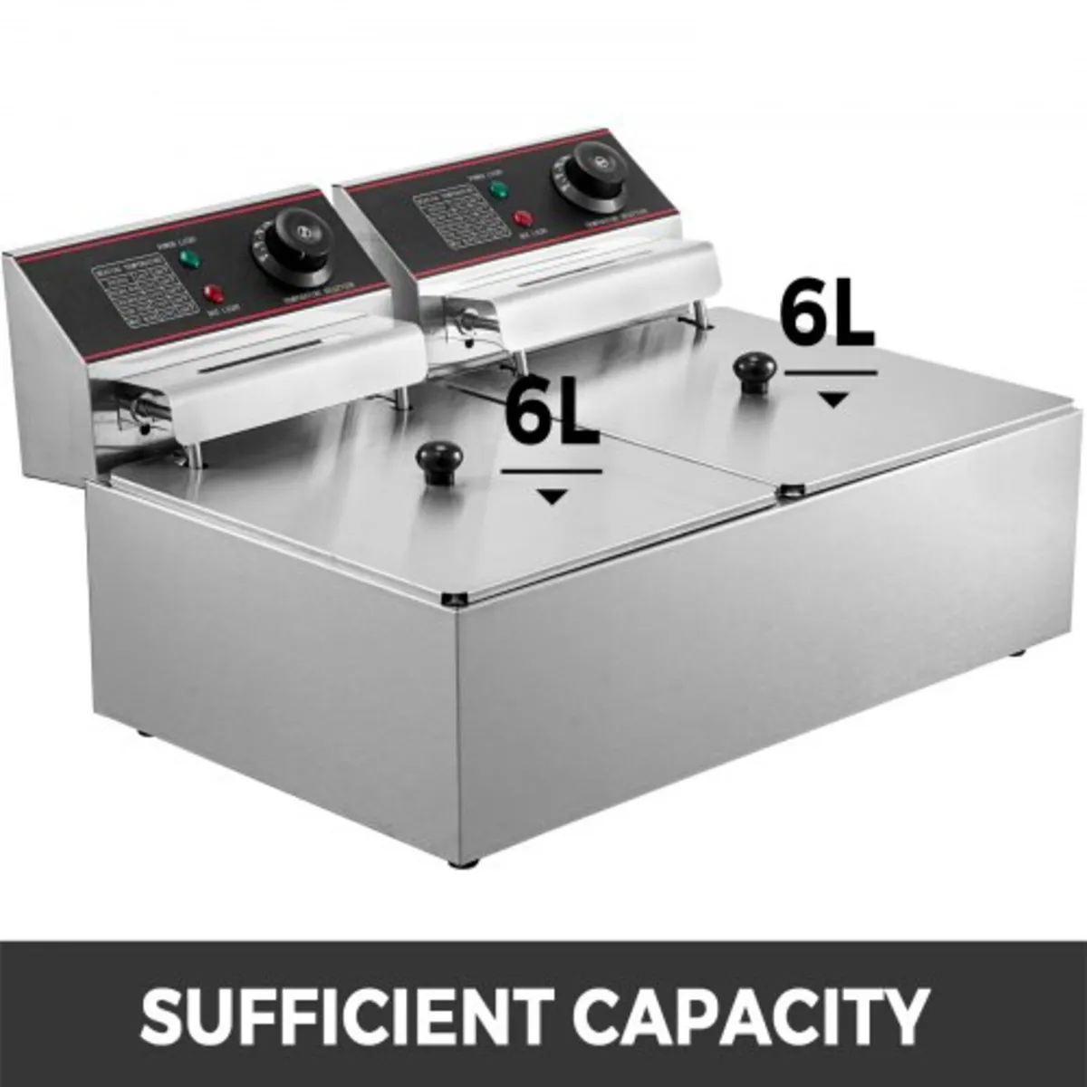 Double Deep Fat Fryer Large 5000W Commercial Deep - Image 3