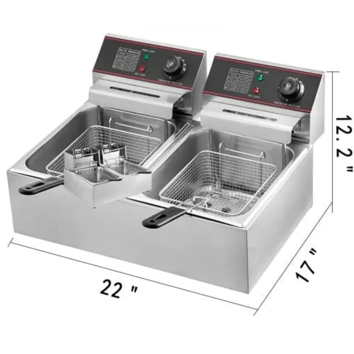 Double Deep Fat Fryer Large 5000W Commercial Deep - Image 4