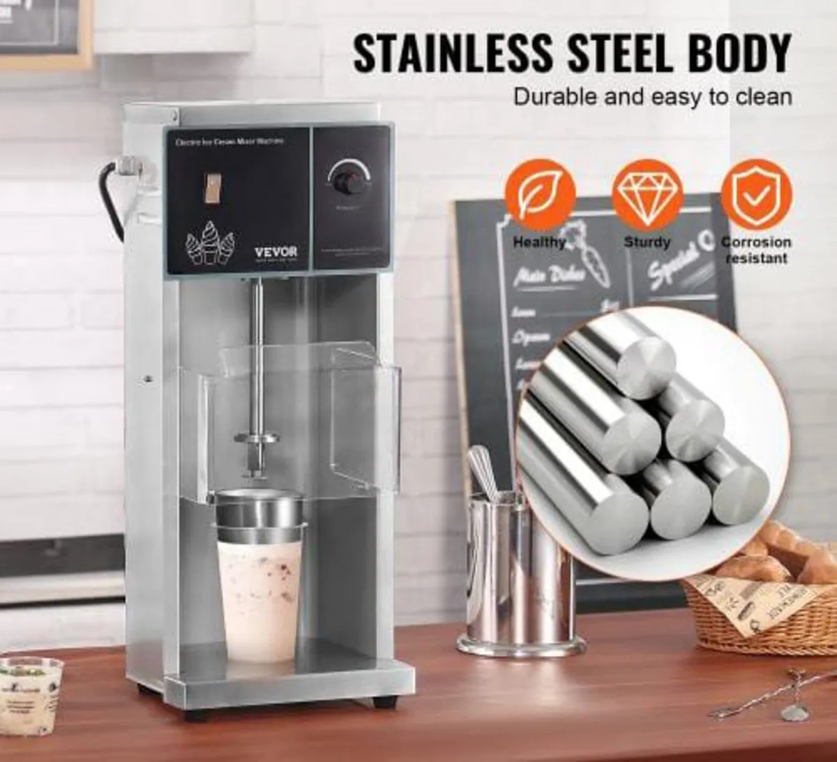 Ice Cream Blender, 400W High-Speed Ice Cream Maker - Image 2