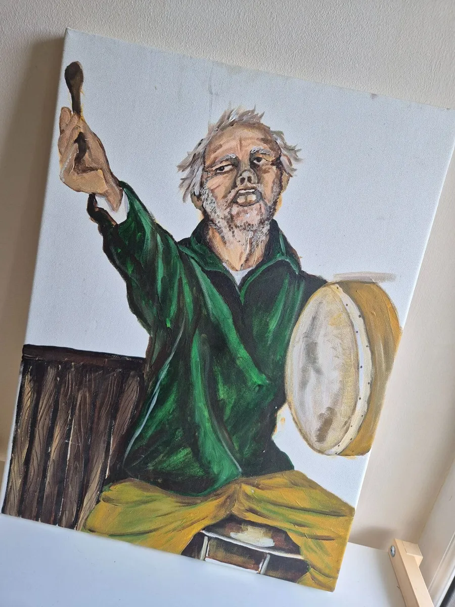 Original Hand-Painted Canvas – Traditional Irish
