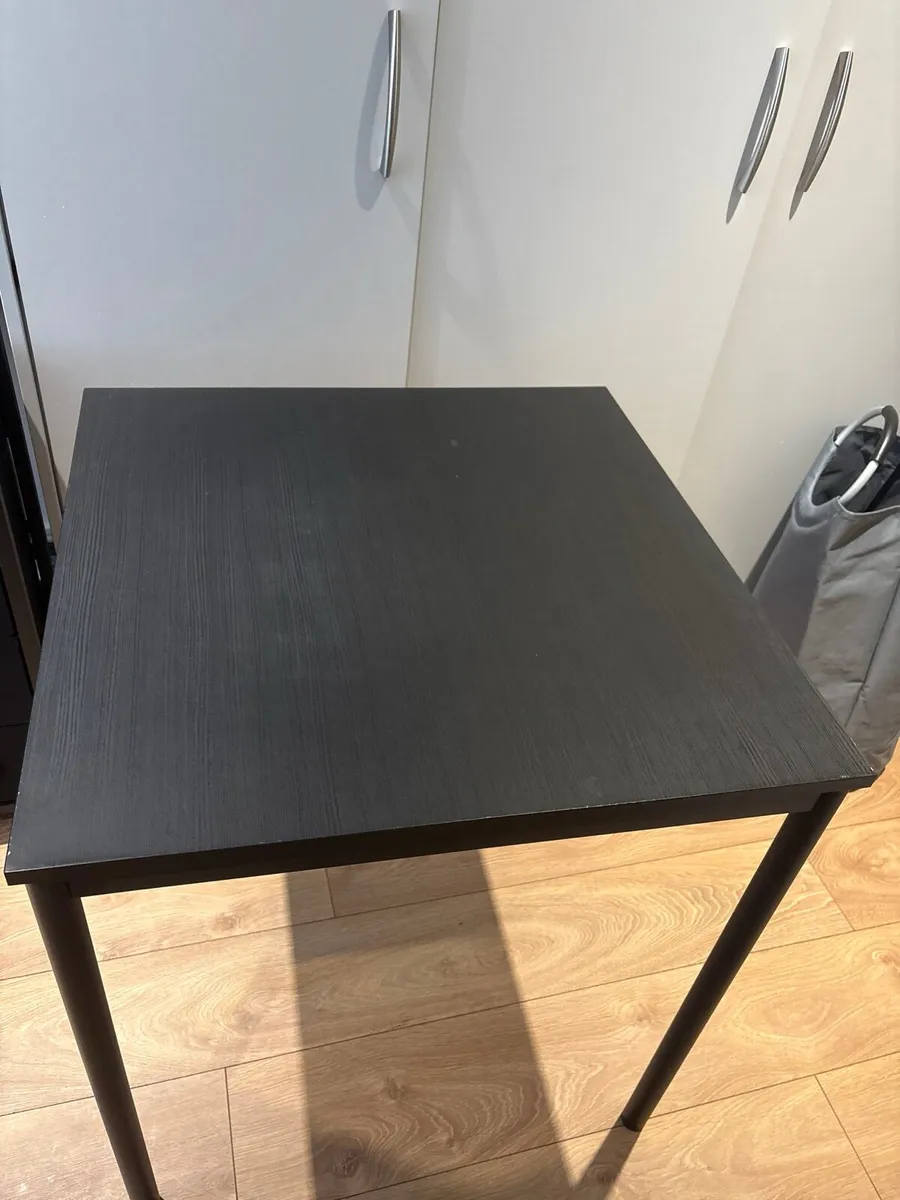 Compact Black Square Desk / Table (67 x 67 cm)