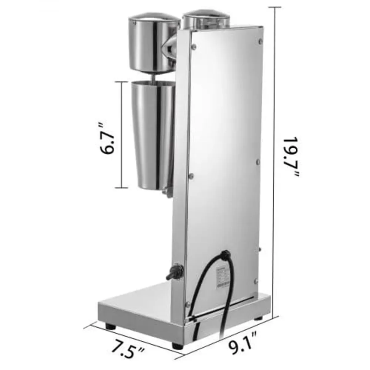 Milkshake Maker Kit, Stainless Steel Electric Milk - Image 2