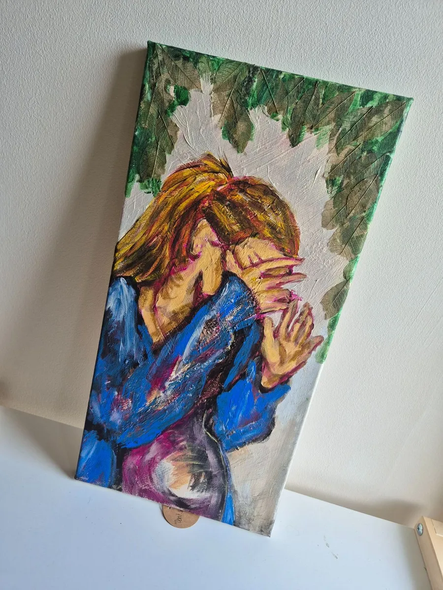Original Hand-Painted Canvas – Expressionist Femal