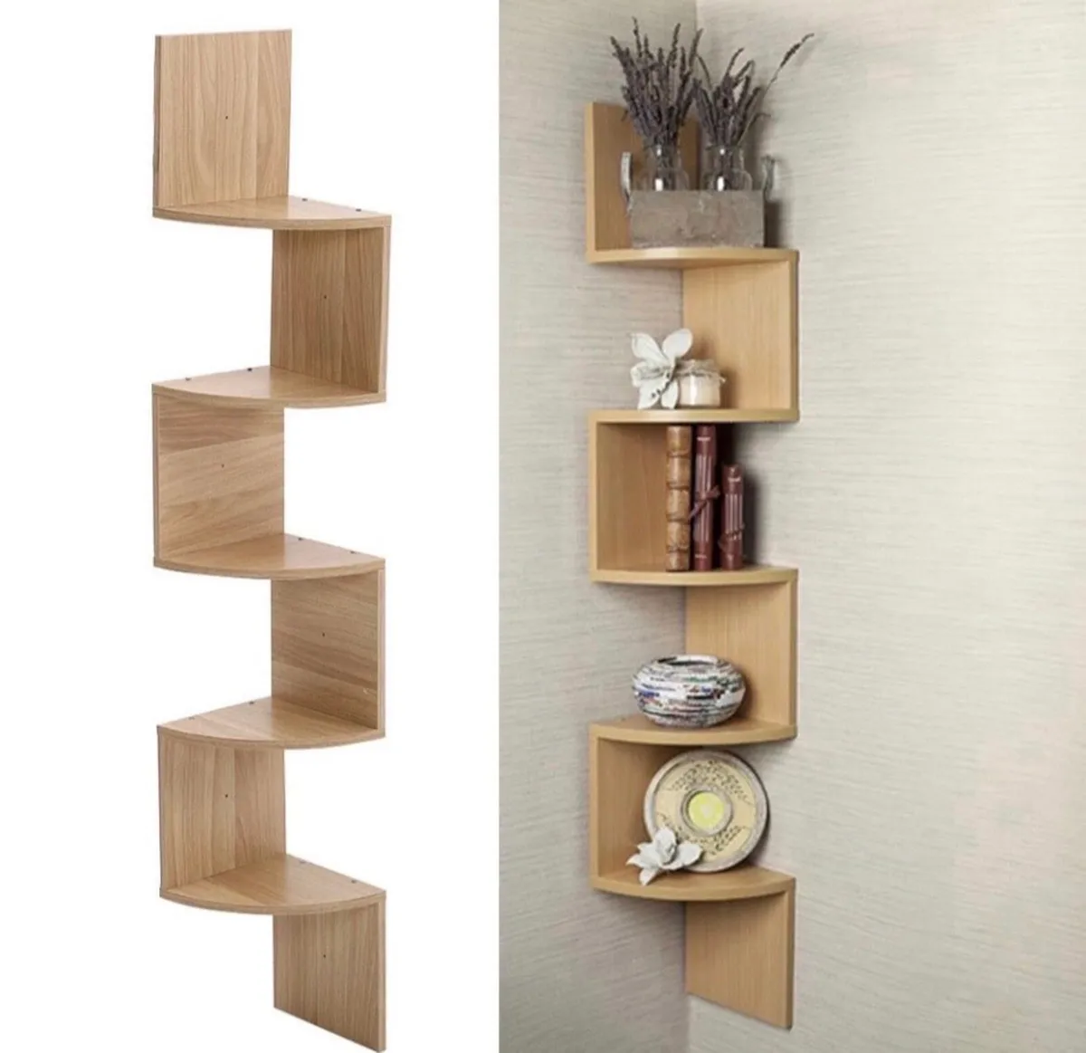 5 Tier Floating Corner Shelves NEW - Image 2