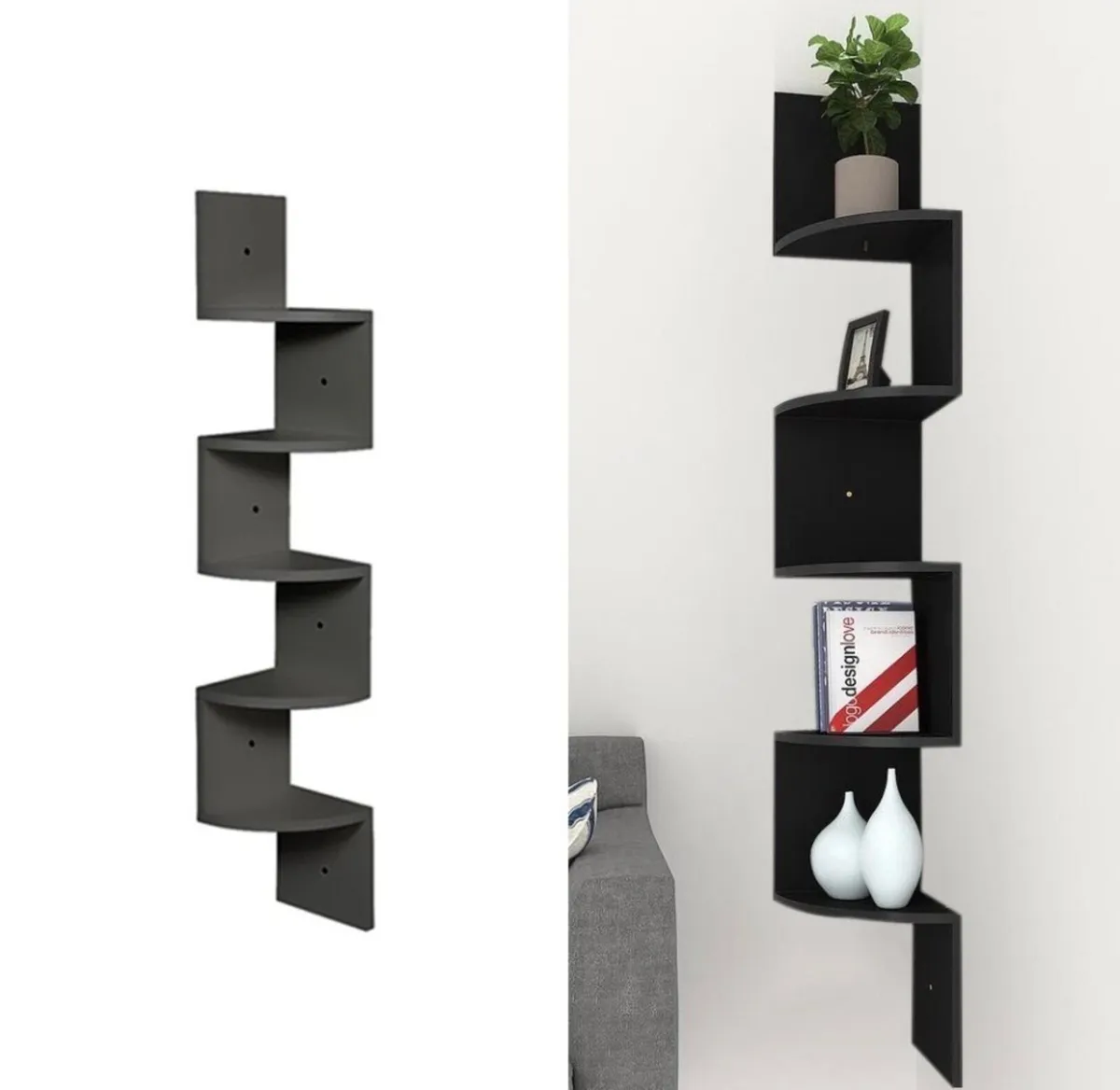 5 Tier Floating Corner Shelves NEW - Image 4