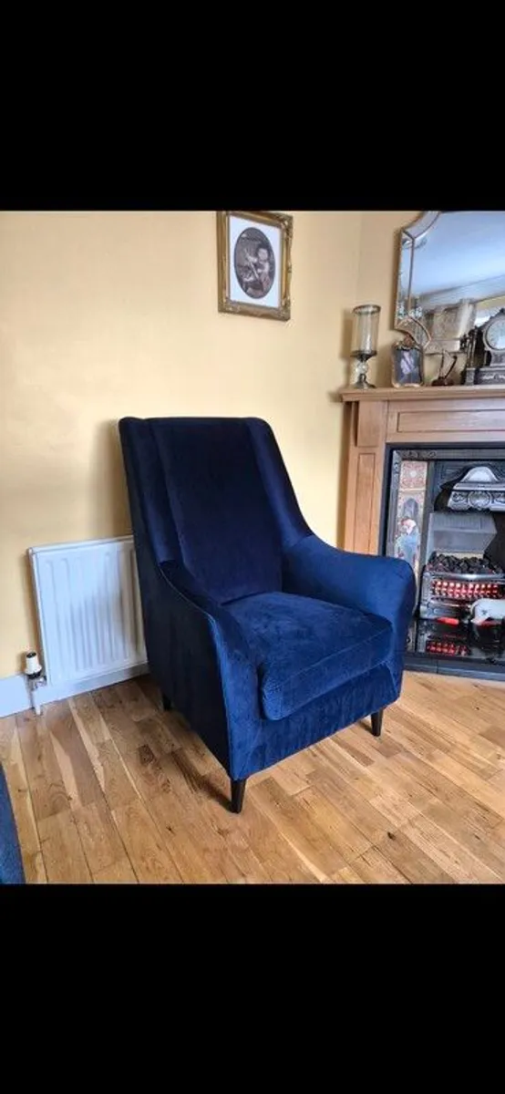 Bella navy arm chair - Image 1