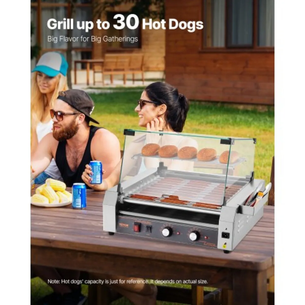 Hot Dog Roller, 30 Hot Dog 11 Rollers, Stainless S - Image 4