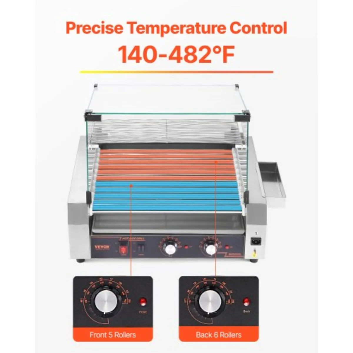 Hot Dog Roller, 30 Hot Dog 11 Rollers, Stainless S - Image 2