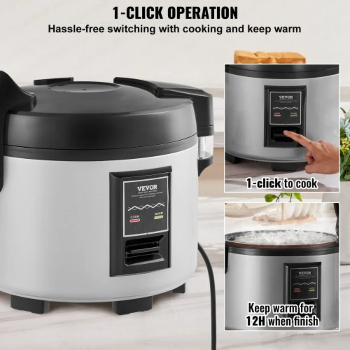 Commercial Rice Cooker, 45-Cup Rice Cooker, 9 Lite - Image 2