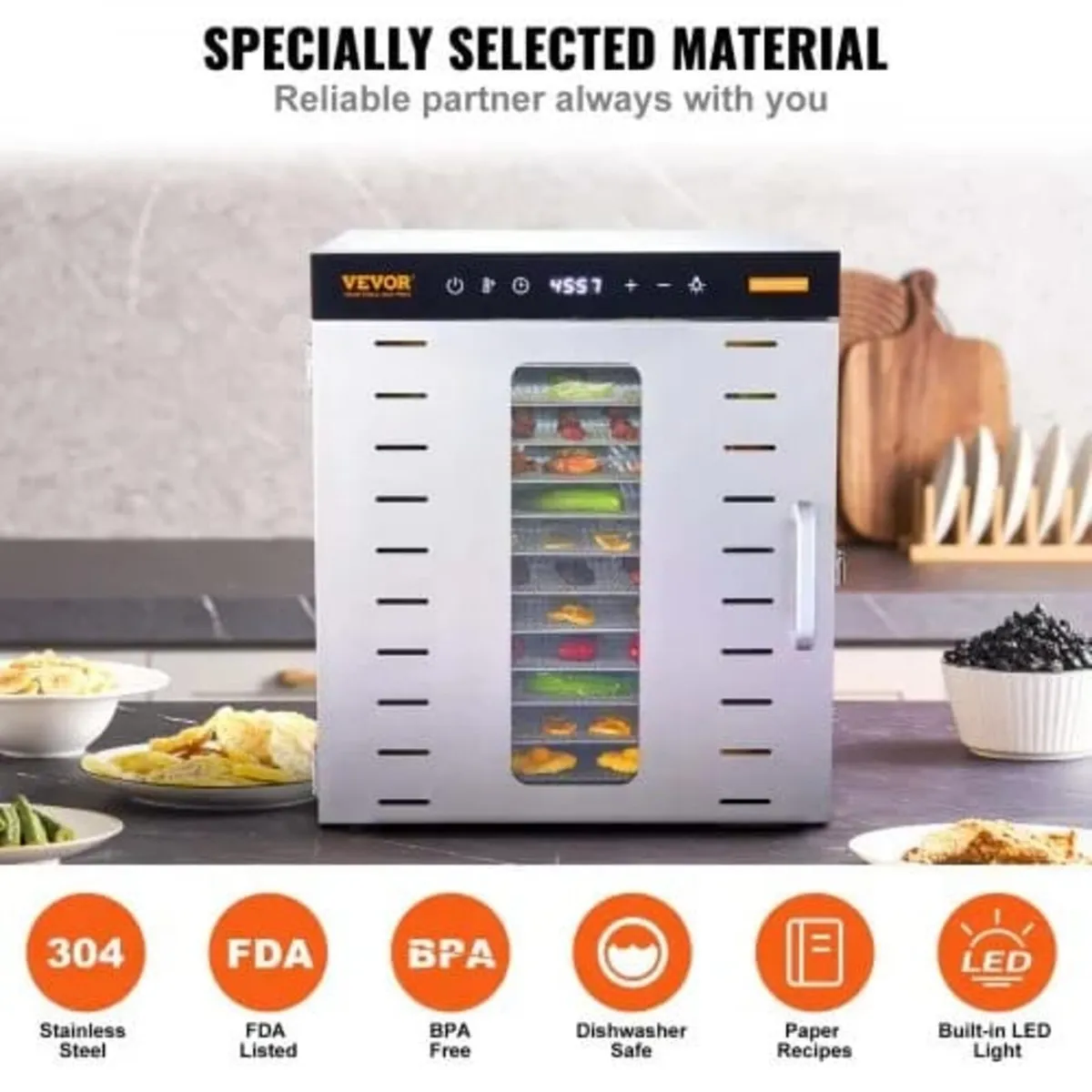 10 Trays Food Dehydrator Machine Stainless Steel 1 - Image 4