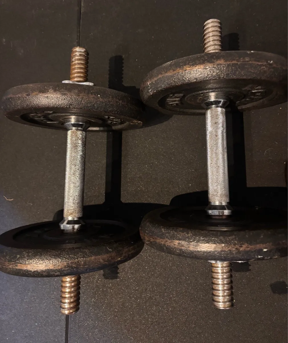 York adjustable cast iron dumbbells - Image 2