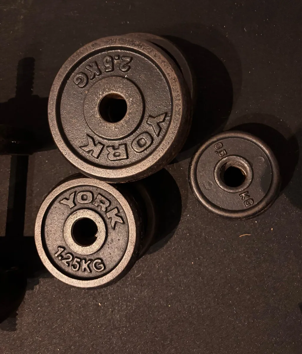York adjustable cast iron dumbbells - Image 3
