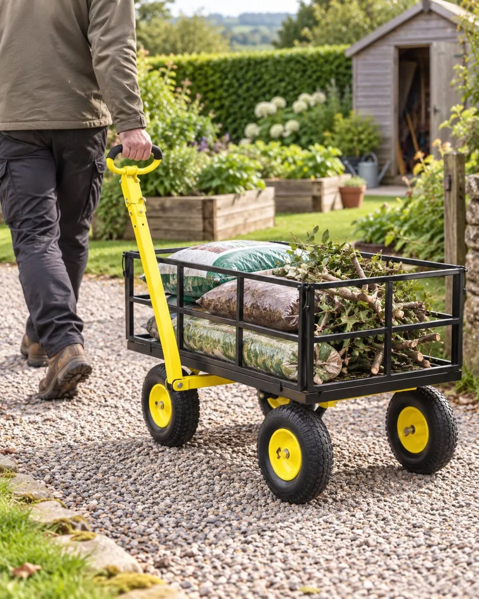 Heavy Duty Steel Garden Cart 635kg Capacity - Image 4