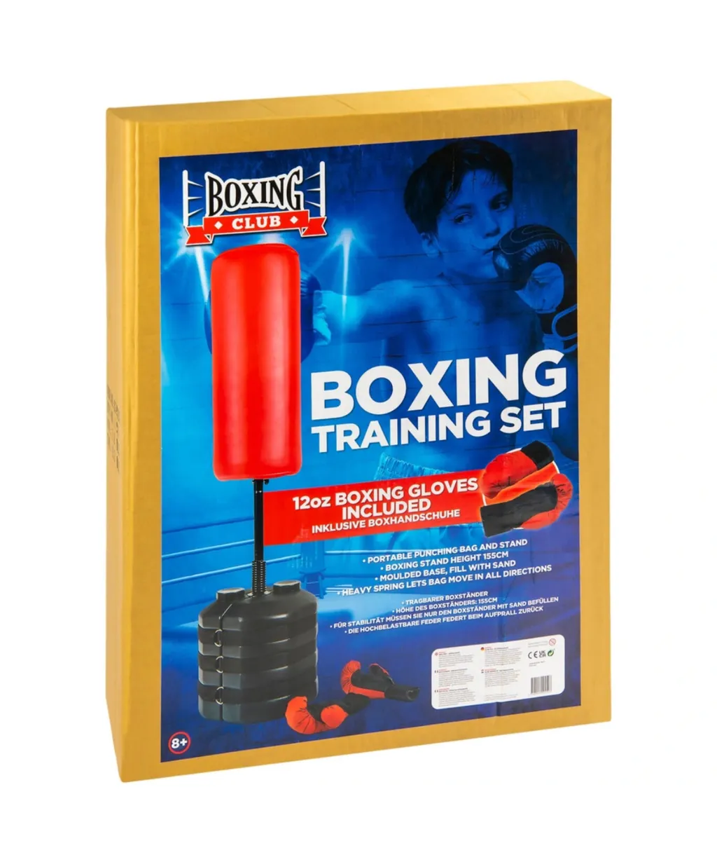 Boxing Punch Bag & Gloves - Image 2