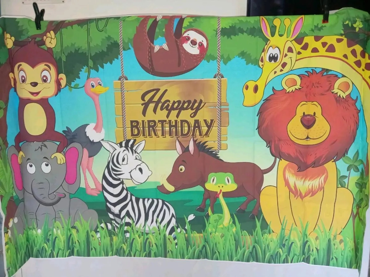 Animal Happy Birthday Banner