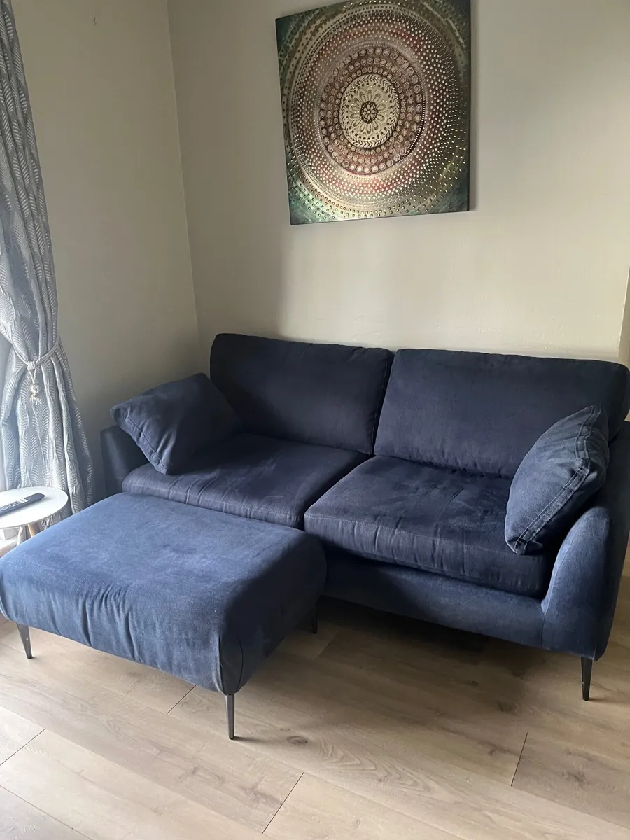3 Seater couch 1 Seat chair and large footstool - Image 2