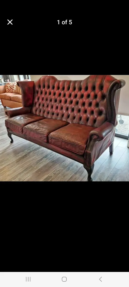 Antique Wingback Chesterfield Sofa - Image 2