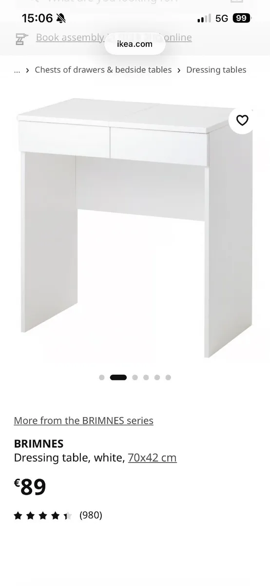 IKEA Brimnes Dressing Table - Image 2