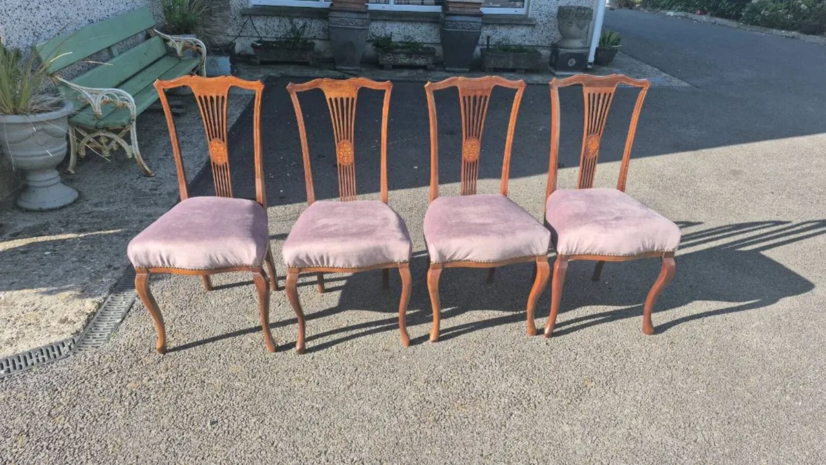 4 dining chairs edwardian - Image 3
