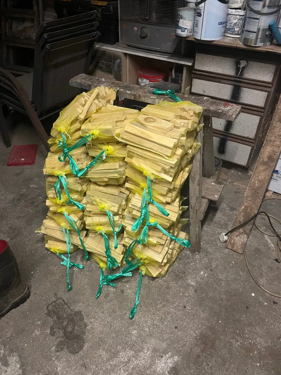 Net bags of kindling