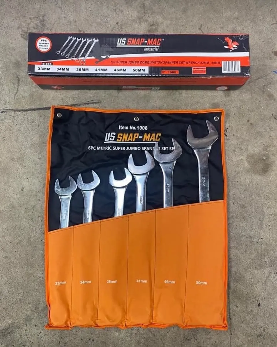 Brand New Snap-Mac 6 Pc Jumbo Spanner Set