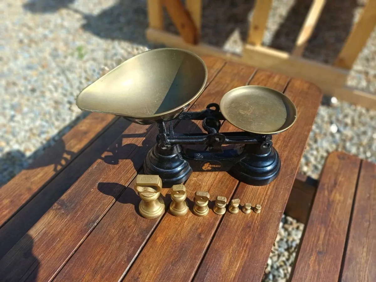 Vintage Librasco Cast-iron Weights & Scales - Image 2