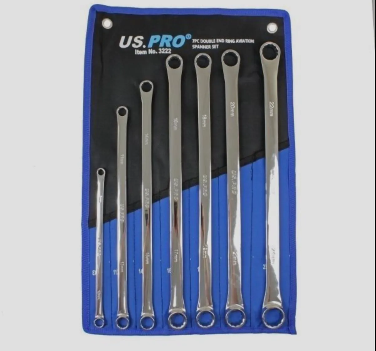 Brand New 7Pc Double End Ring Avatation Spanners - Image 2