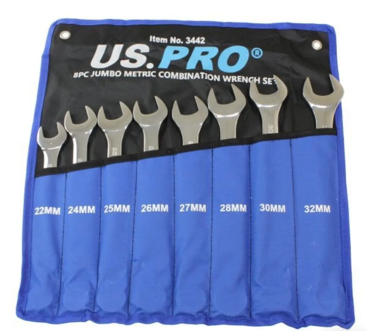 Brand New 8Pc Jumbo Metric Combination Spanner Set - Image 1