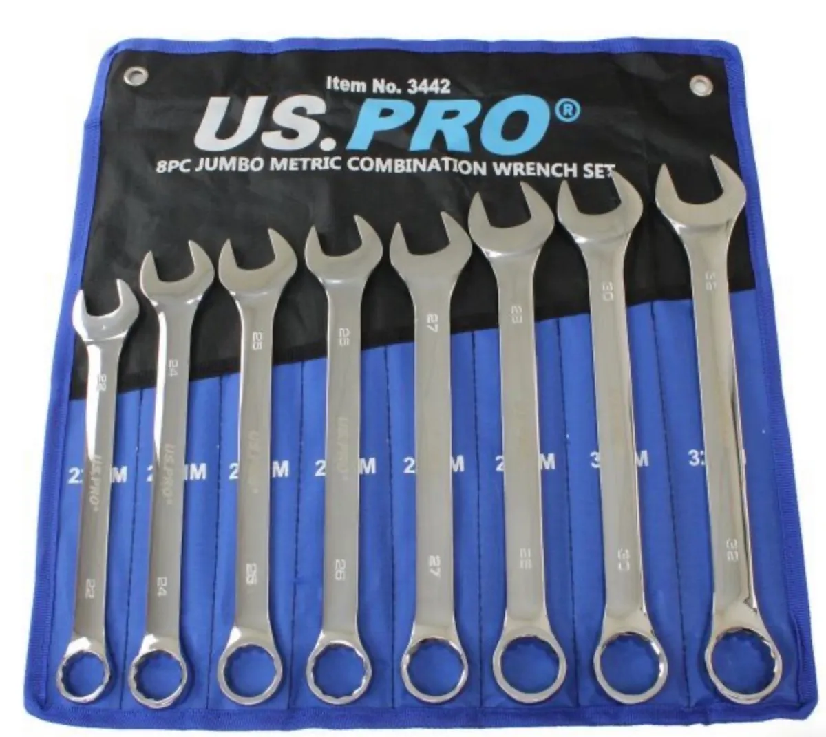 Brand New 8Pc Jumbo Metric Combination Spanner Set - Image 2