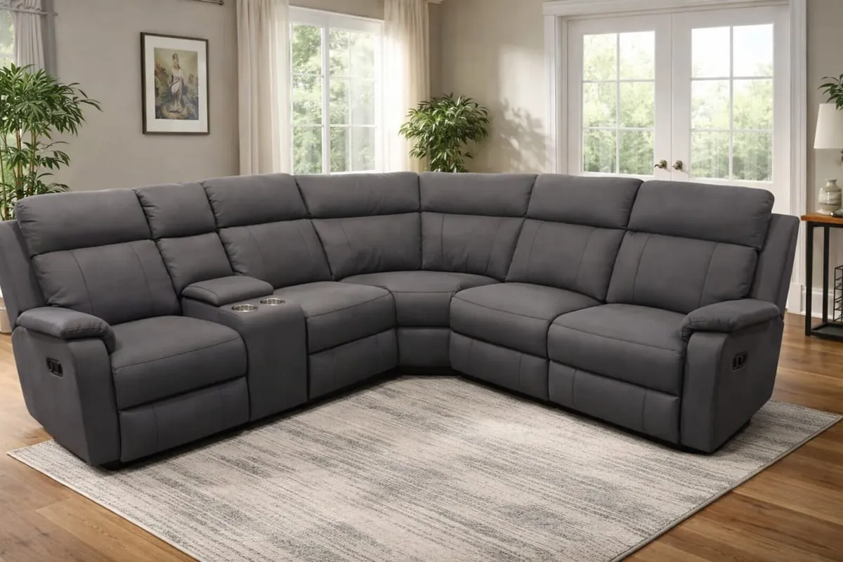 Torino Corner Micro Fabric Recliner Sofa - Image 1