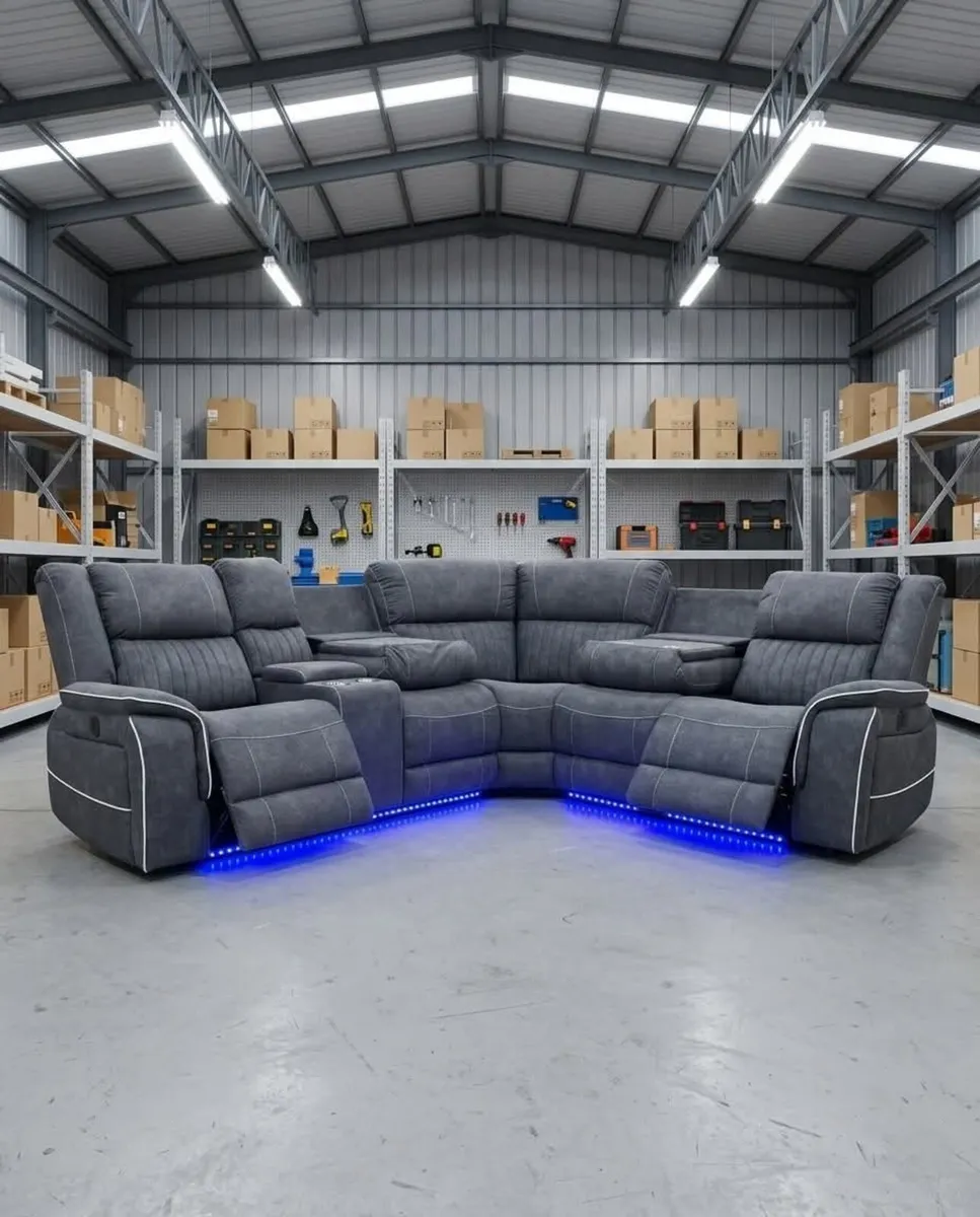 Hannah Electric Micro Fabric Recliner Sofa Range - Image 1