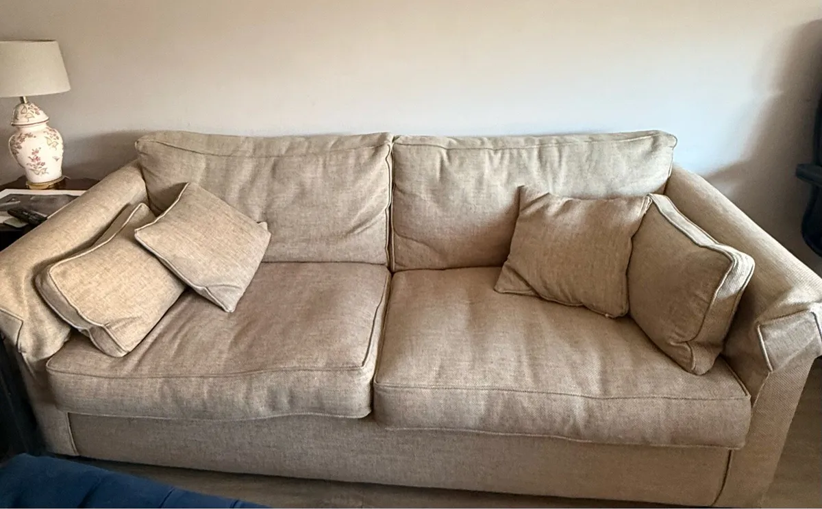 Large Cream/beige sofa - Image 1