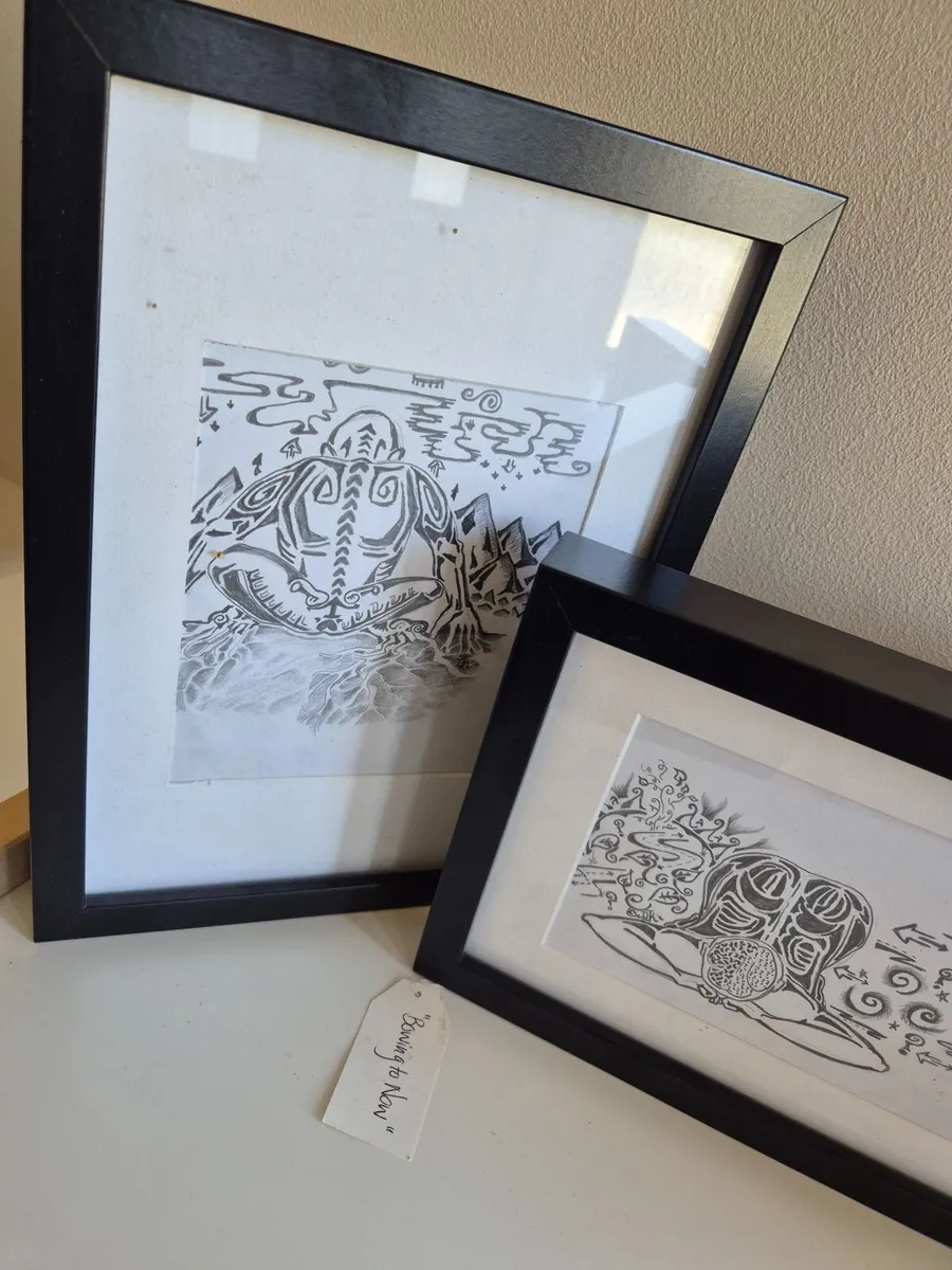 3 Original Paintings - pen and ink illustrations - Image 4