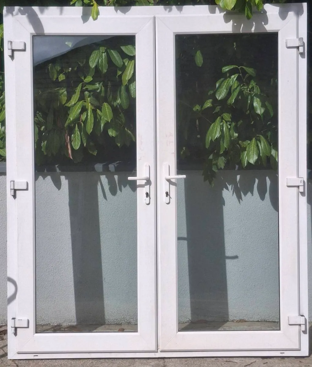 White pvc french door