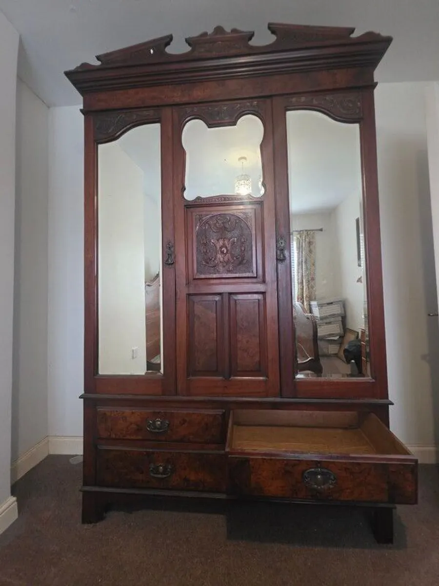 Antique early Edwardian Combination Wardrobe - Image 1