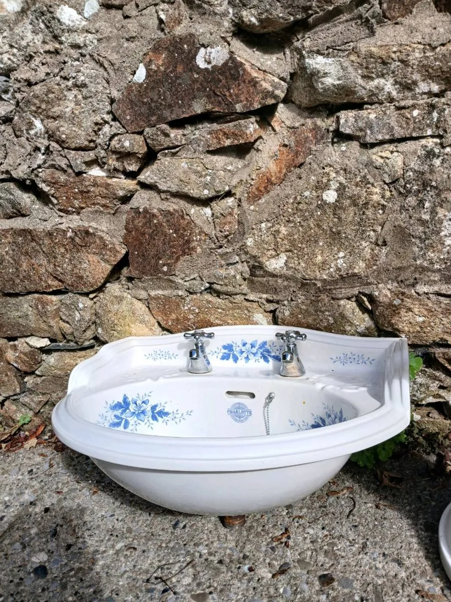 Floral sink & pedestal - Image 2