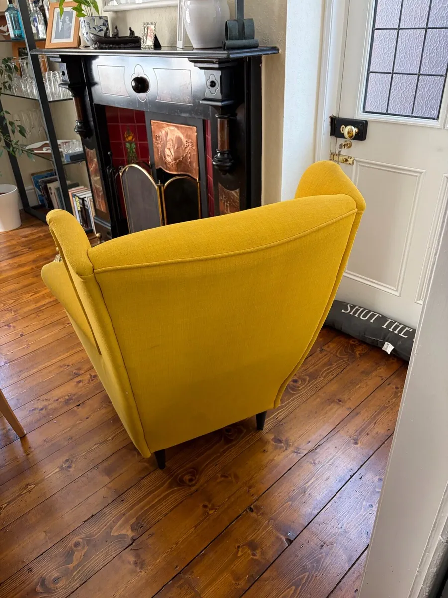 IKEA Wingback chair -Yellow/Gold - Image 1
