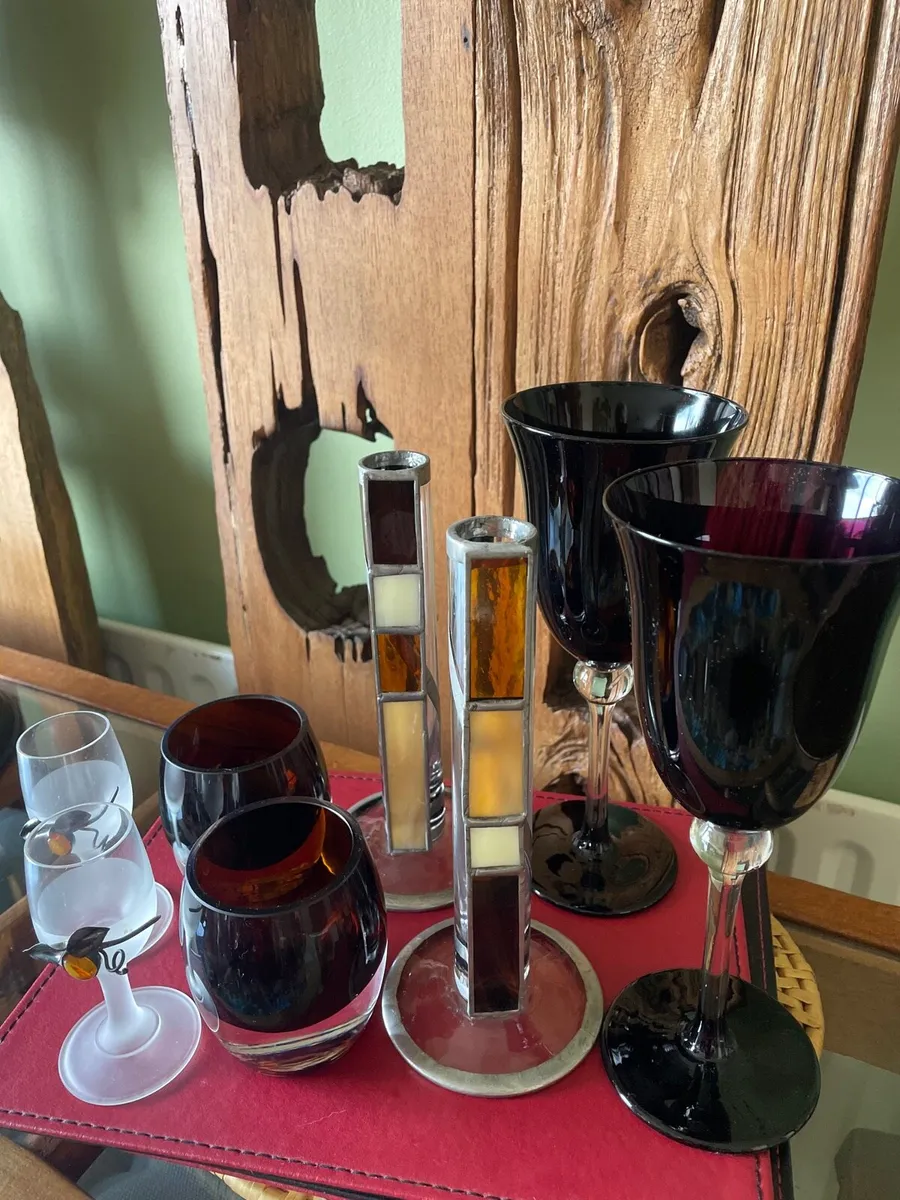 Glasses candle holders - Image 2