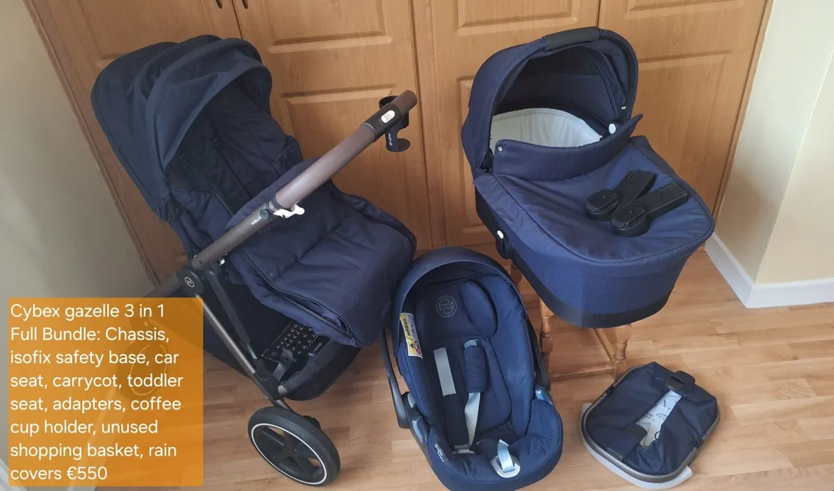 Complete Cybex 3 in 1 travel system - Image 1