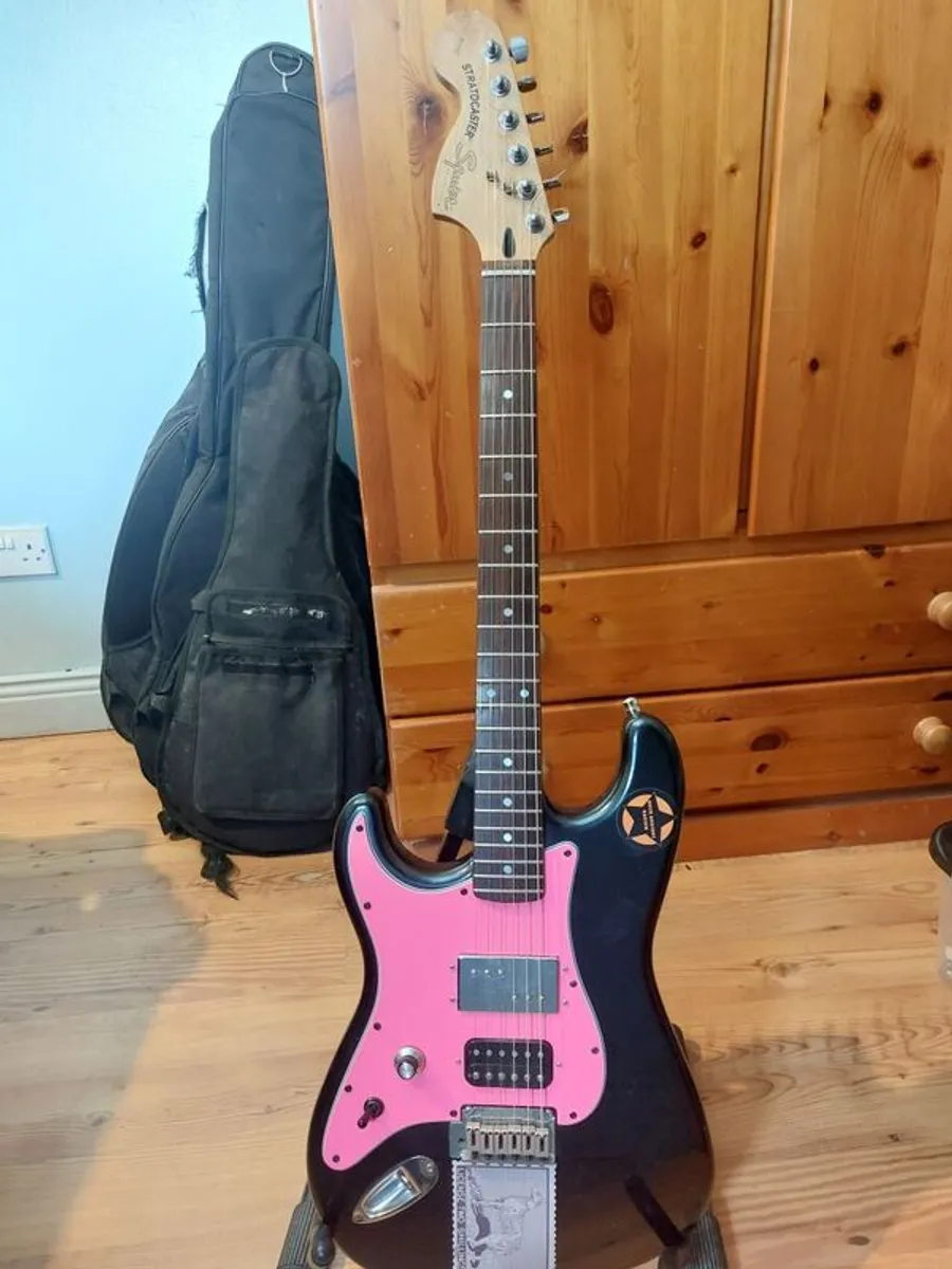 Left Handed Squier Stratocaster Guitar with 2 Humbuckers - Image 2