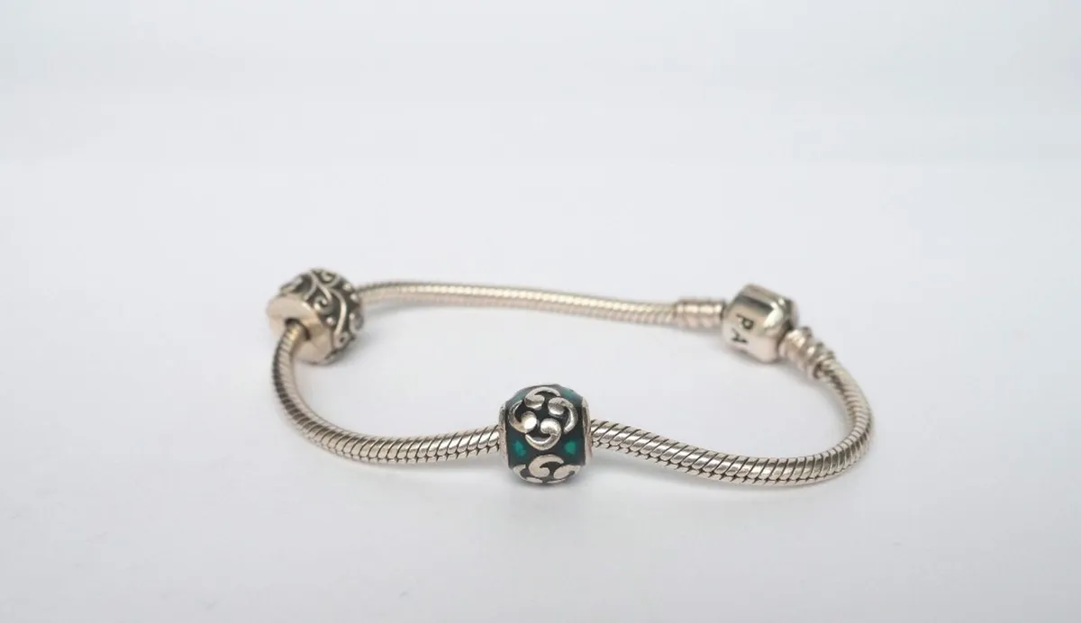 Authentic Pandora Bracelet | Blue Zen Sterling Sli - Image 1