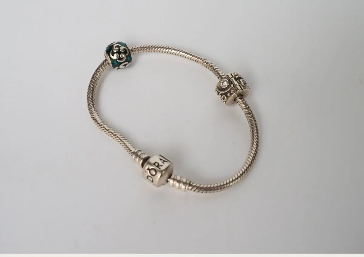 Authentic Pandora Bracelet | Blue Zen Sterling Sli - Image 4