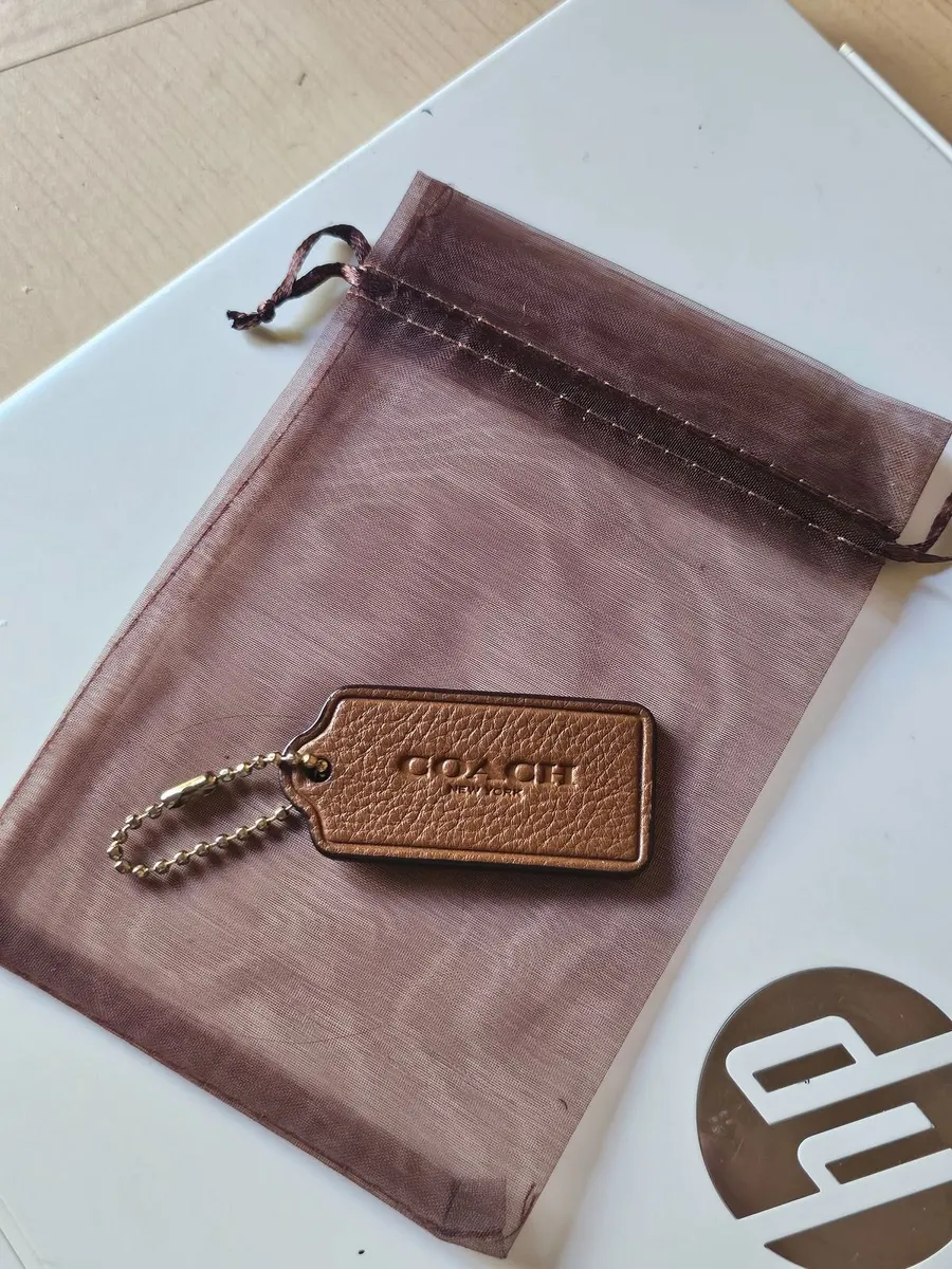 Coach Brown Leather Bag Tag / Authentic / NEW - Image 4