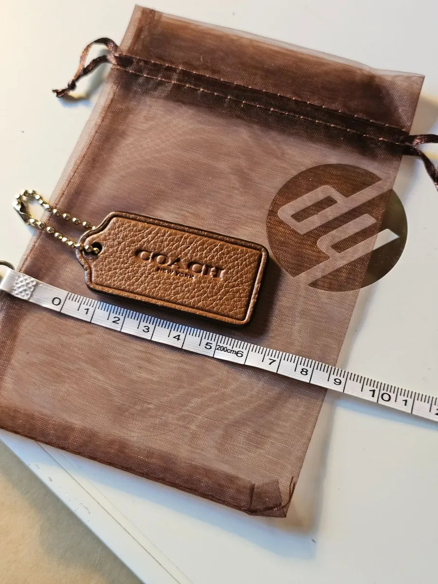 Coach Brown Leather Bag Tag / Authentic / NEW - Image 2