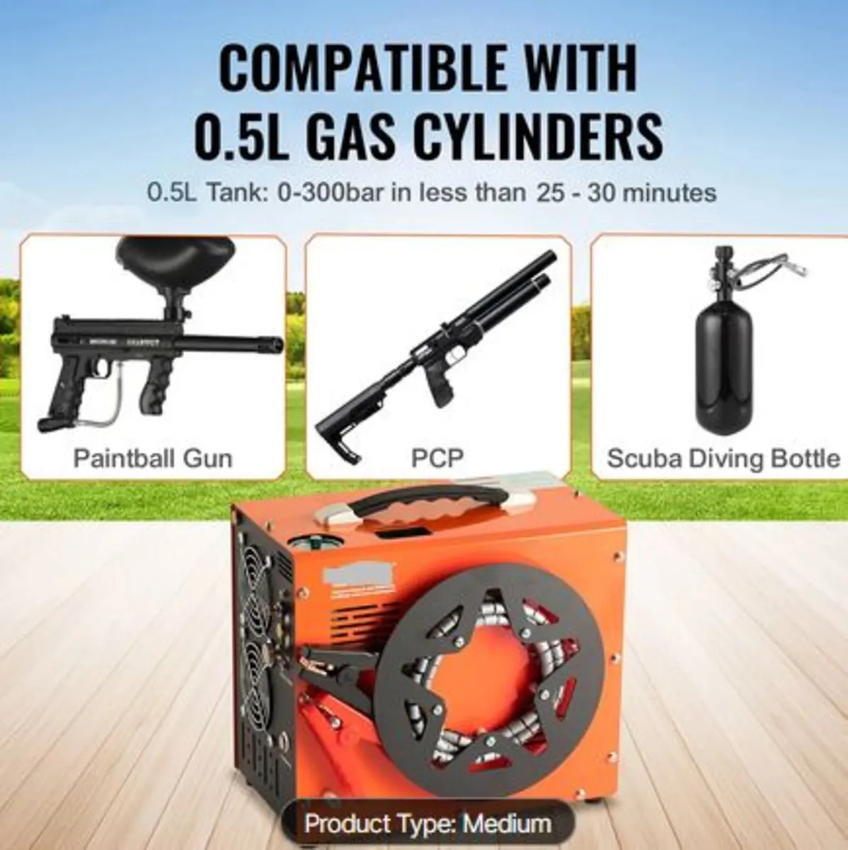 PCP Air Compressor, 4500PSI/30Mpa Portable PCP Air - Image 4