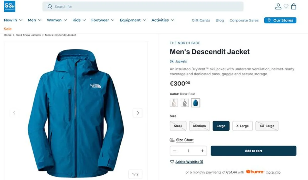 Mens North Face Ski Jacket - Image 2