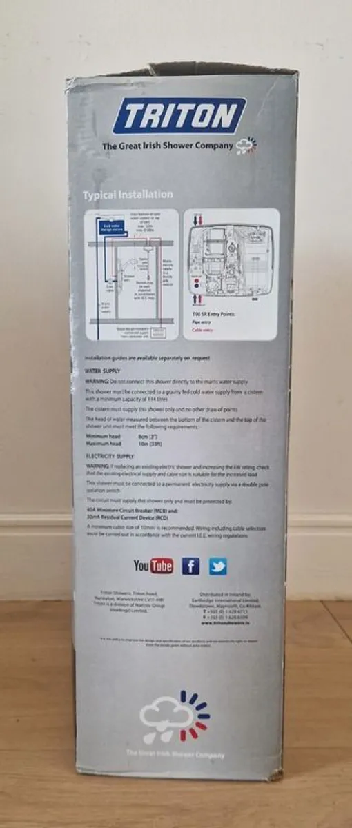 Triton T90SR 9kW Pumped Electric Shower - Brand New Unopened - Image 3