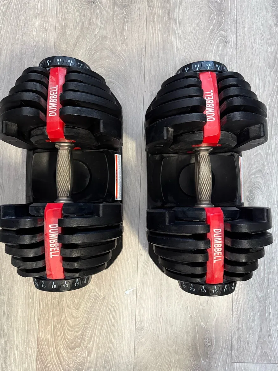 40kg adjustable dumbbells - Image 2